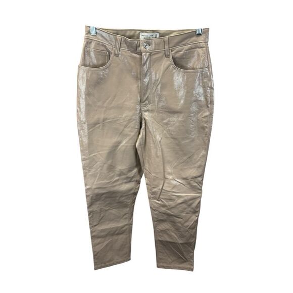 Abercrombie & Fitch 90s Straight Curve Love Patent Vegan Leather Pants 30/10 - Picture 9 of 14
